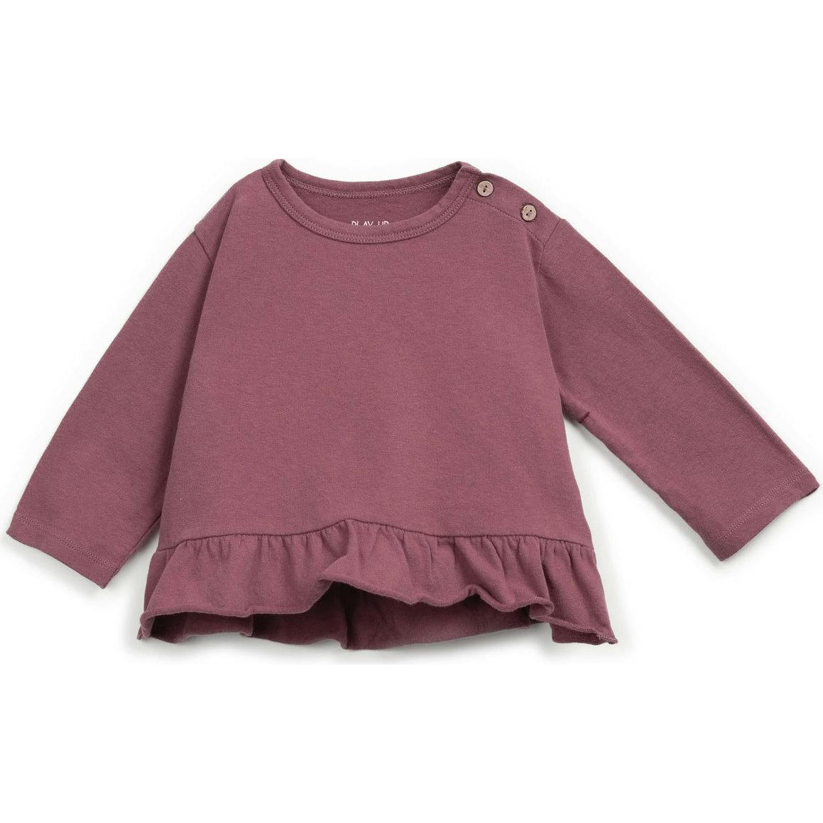 Ruffle Pelum Hem Long Sleeve