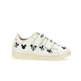 White Logo Trim Mickey Velcro Sneakers