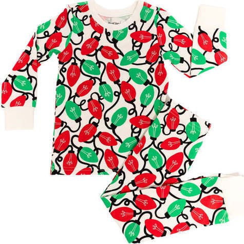 Organic Kids Pajamas - Holiday Lights
