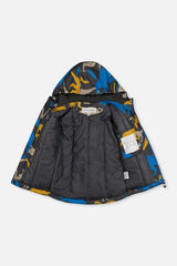 Light Weight Two Piece Chill Snowsuit Grey And Blue Dinosaur Print