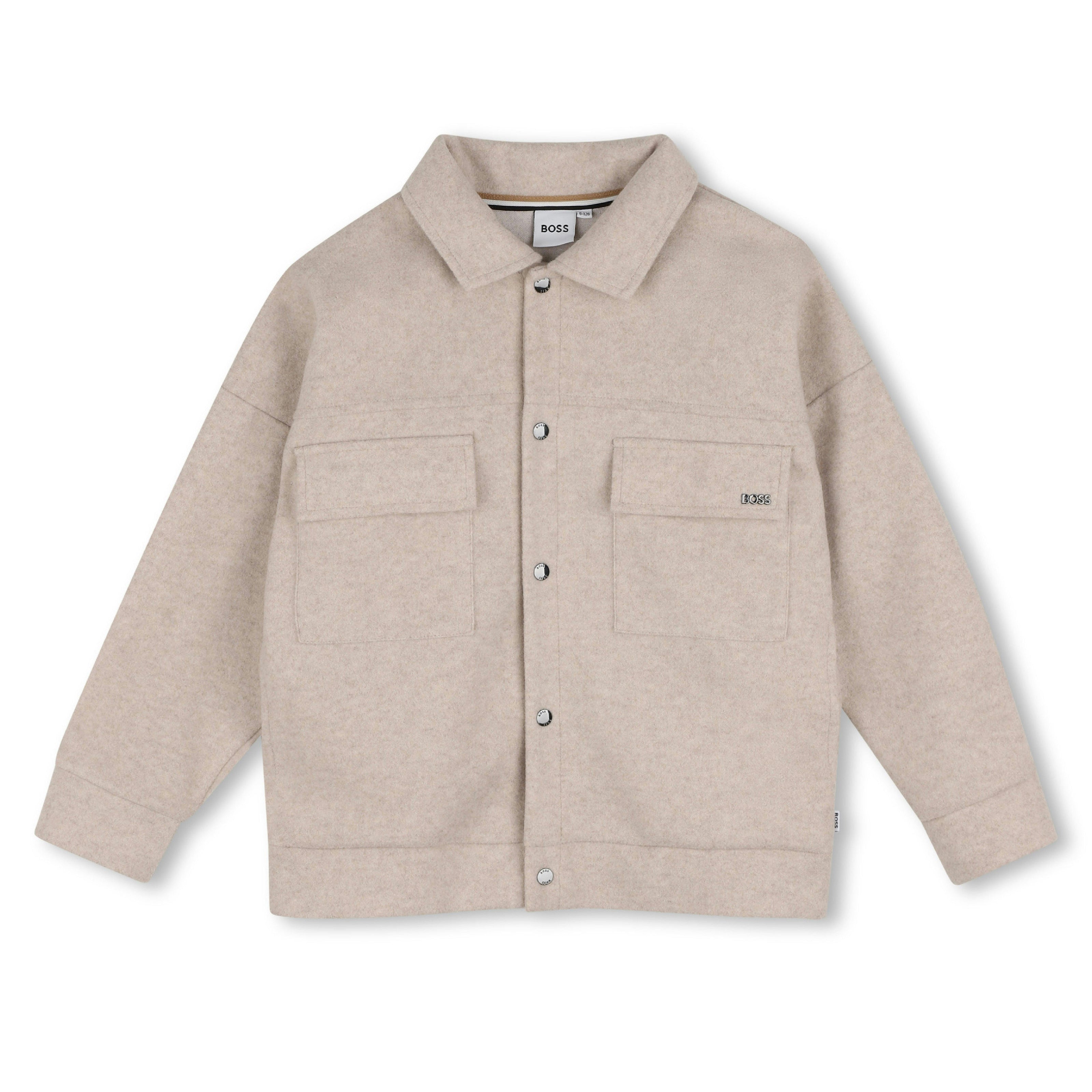 White Marl Mottled Flannel Jacket