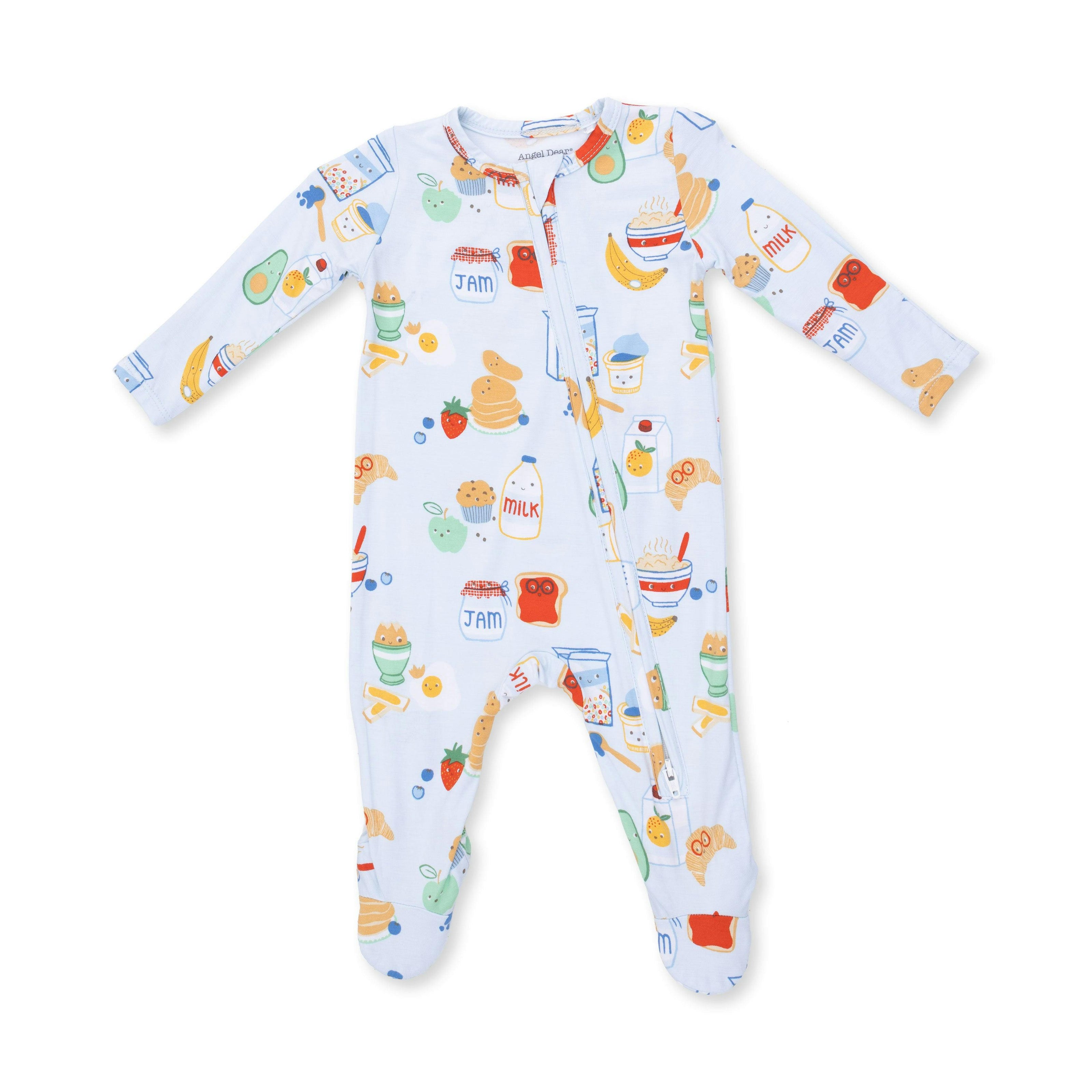 Breakfast Club Blue - 2 Way Zipper Footie