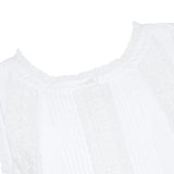 women's embroidered white dress