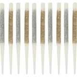Metallic Glitter Birthday Candles (set of 10)