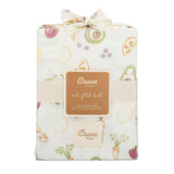 Clementine Fruits & Veggies Cotton Fitted Crib Sheet