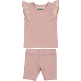 Shoulder Ruffle Top & Short Set