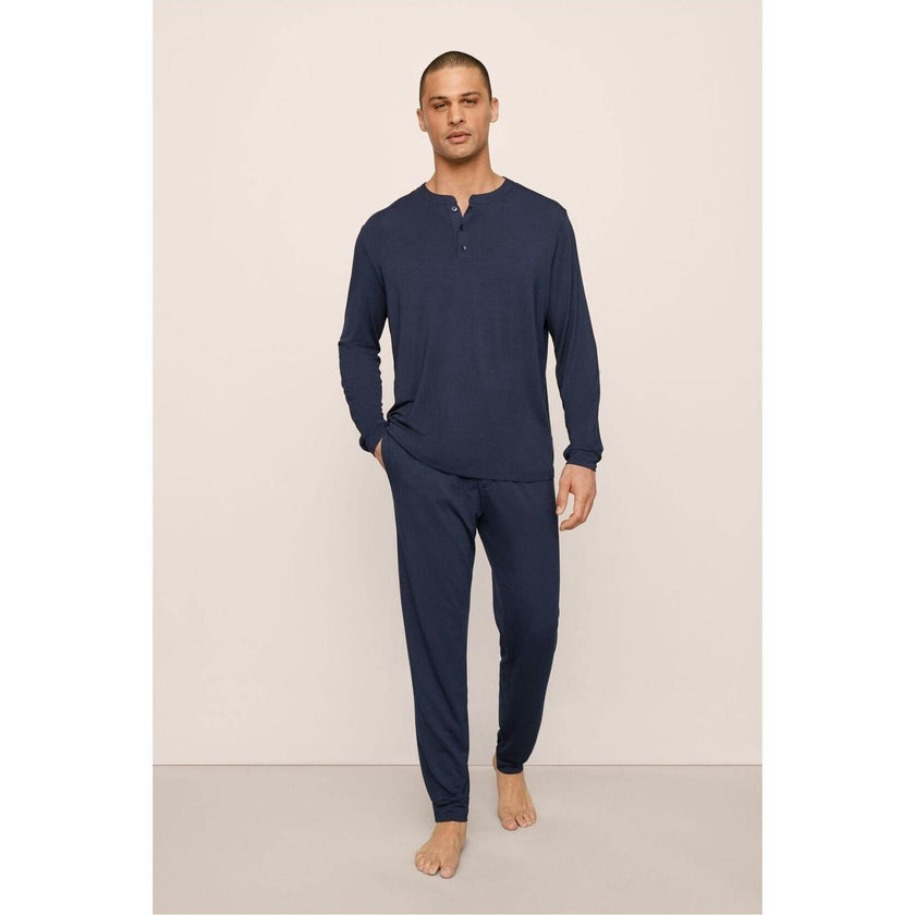 Henry TENCEL Modal Long PJ Set, Blue