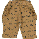 All-Over Minimalistic Print Ruffle Pocket Gauze Pants