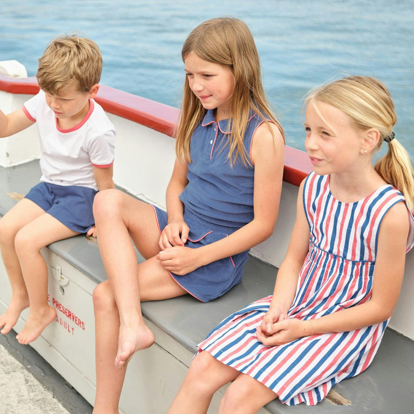 Boys Newport Navy Ultra-Soft Twill Short