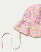 Bonnie Hat Cap - Emma Floral Purple