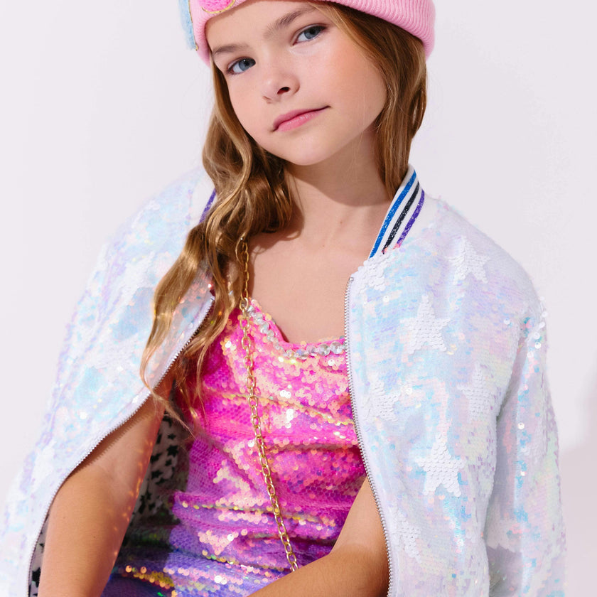 Bright Star Sequin Bomber