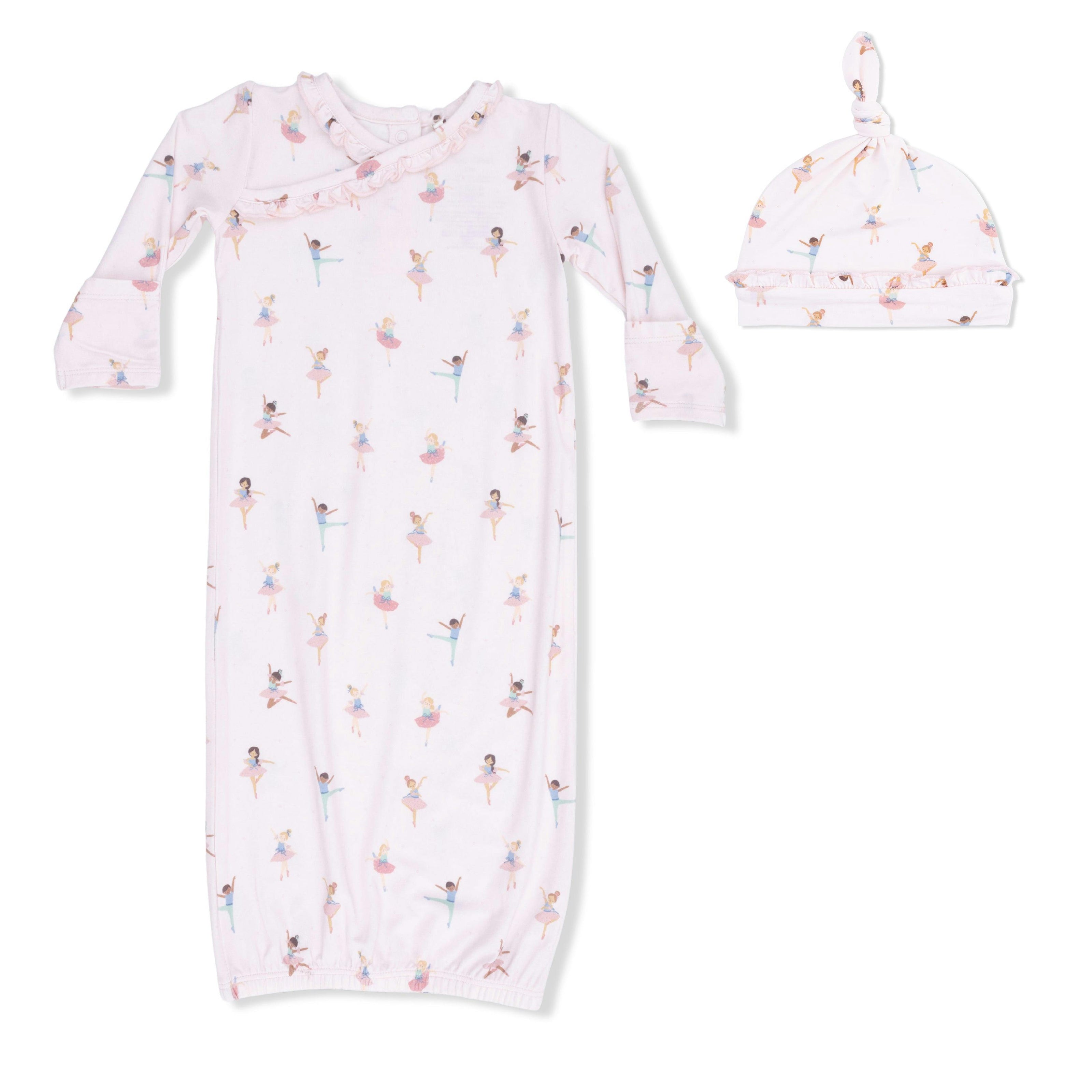 Petite Ballet - Kimono Gown & Ruffle Knotted Hat