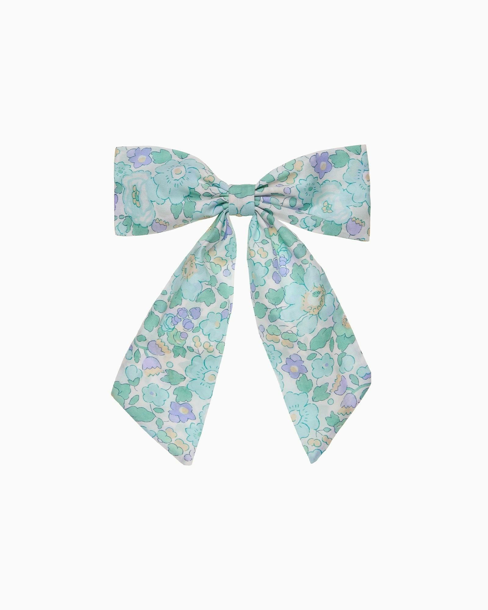 Extra Large Bow Hair Clip in Peppermint Betsy