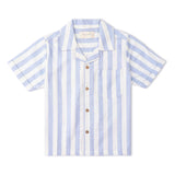 Organic Shirt & Shorts Set - Blue Stripes