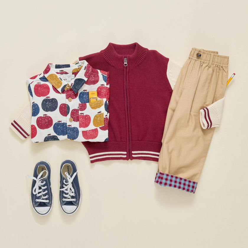 Boys Jack Shirt - Blue Delicious Apples