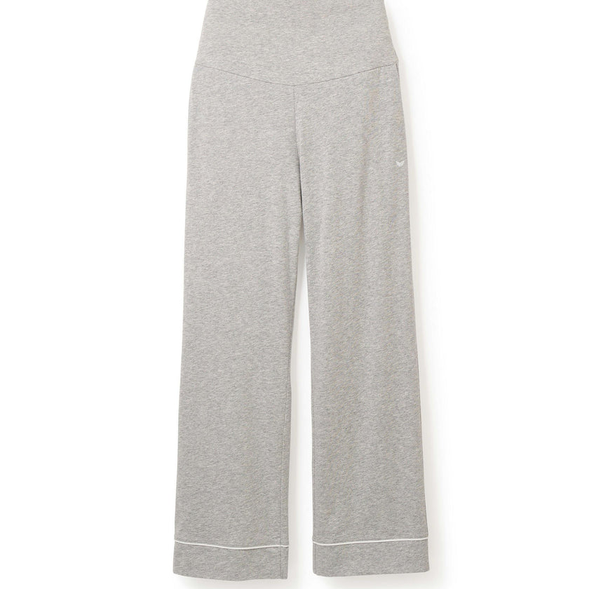 Women's Pima Maternity Pants in Light Heather Grey