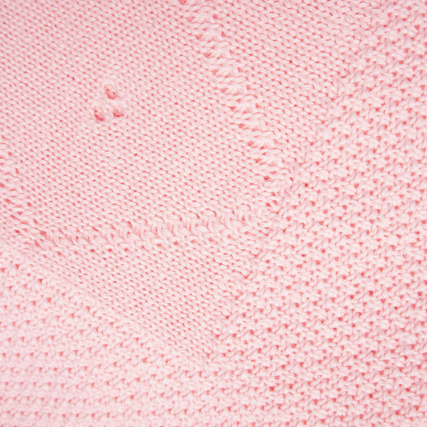 Classic Knit Receiving Blanket, Pink