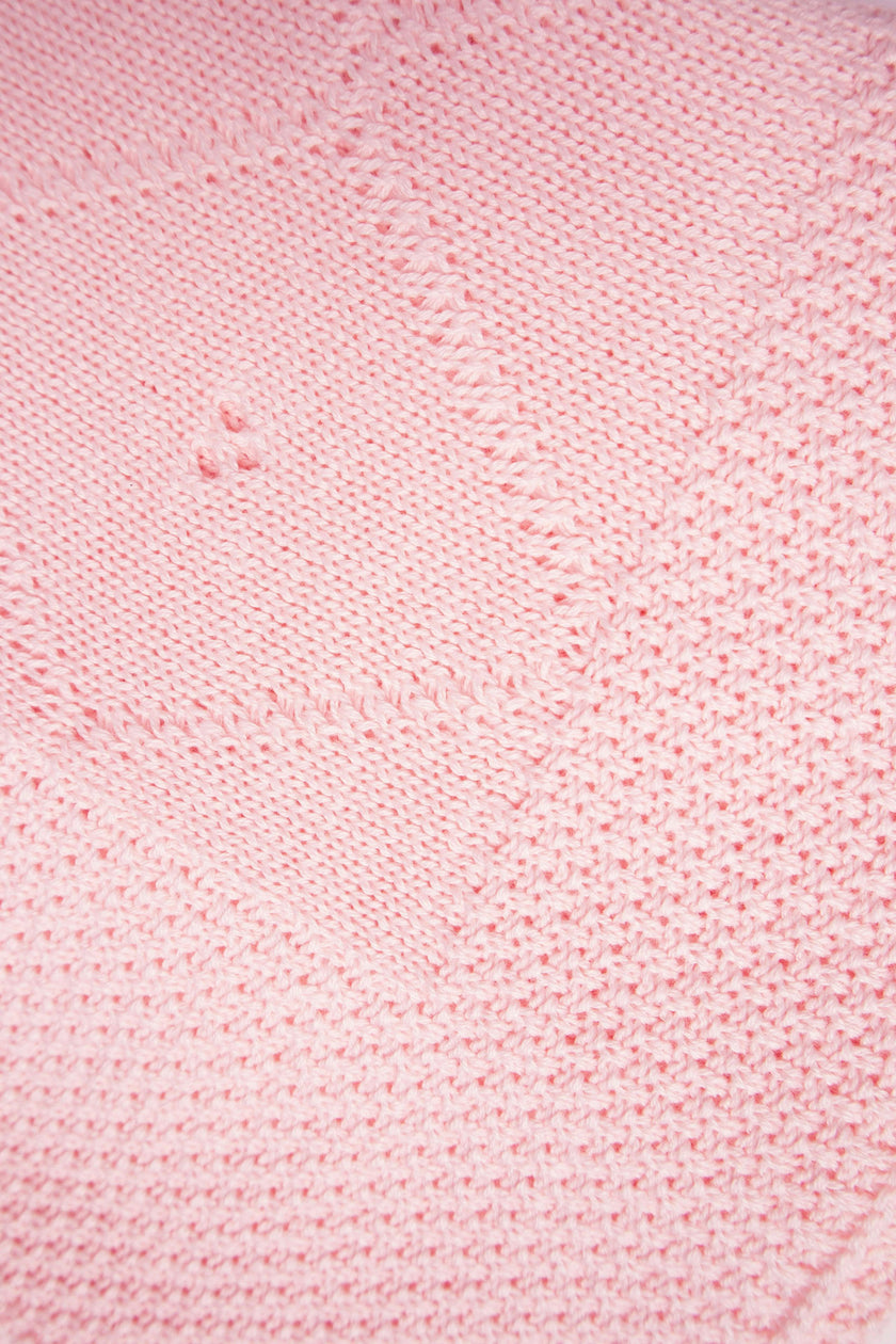 Classic Knit Receiving Blanket, Pink