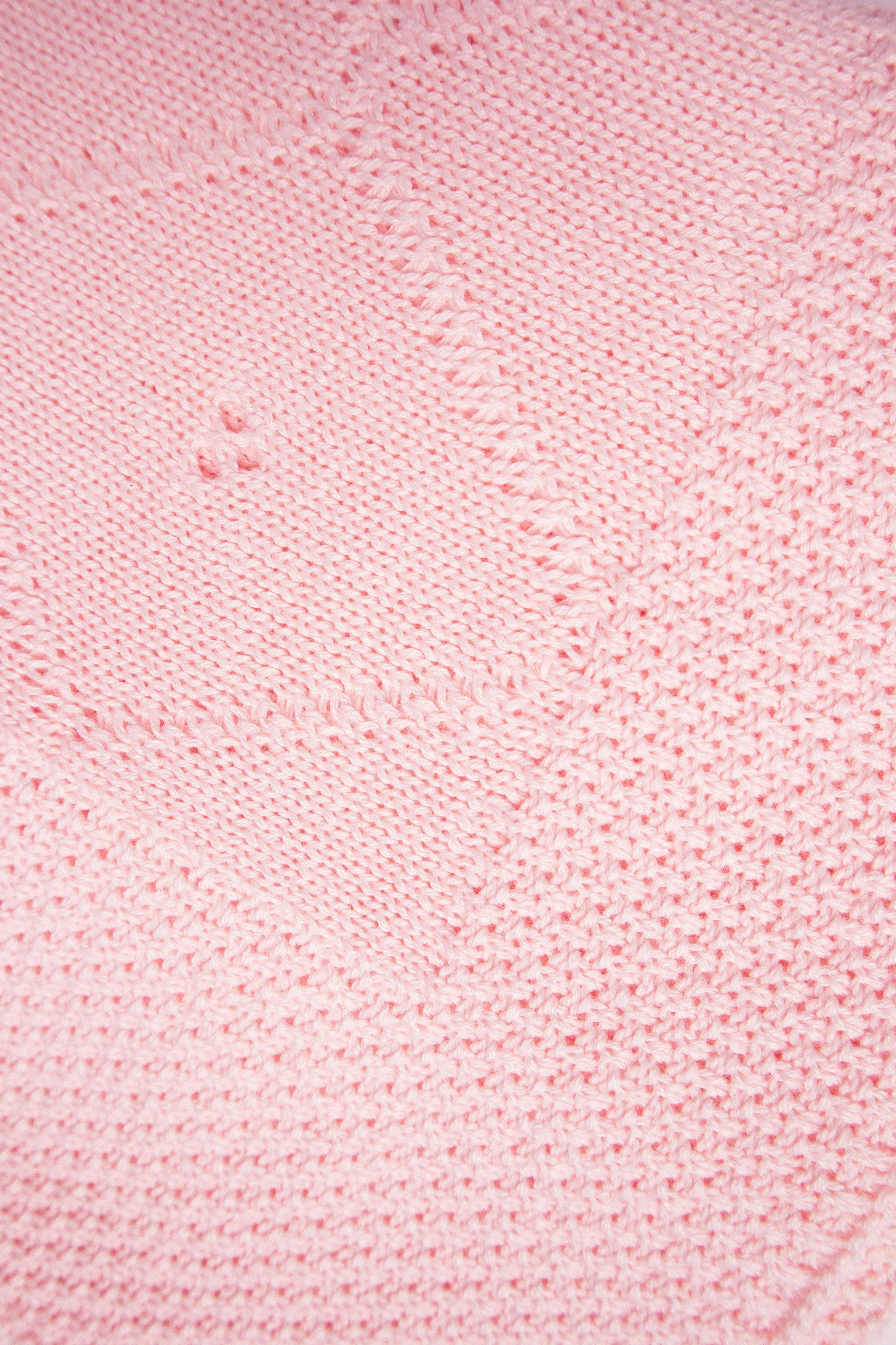 Classic Knit Receiving Blanket, Pink