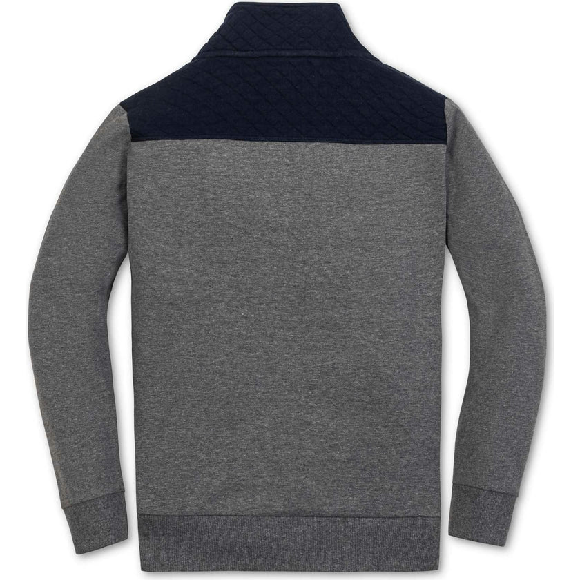 Organic Long Sleeve French Terry Half-Zip Pullover, Grey