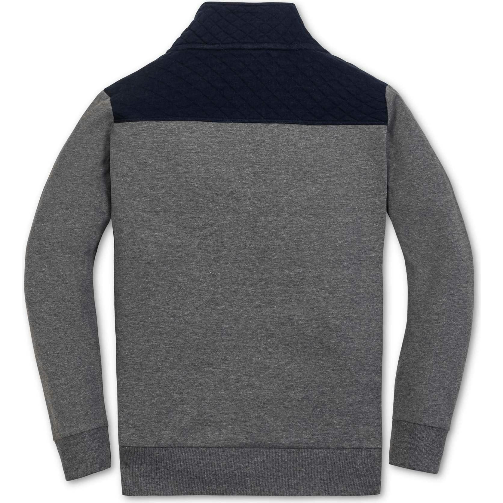 Organic Long Sleeve French Terry Half-Zip Pullover, Grey