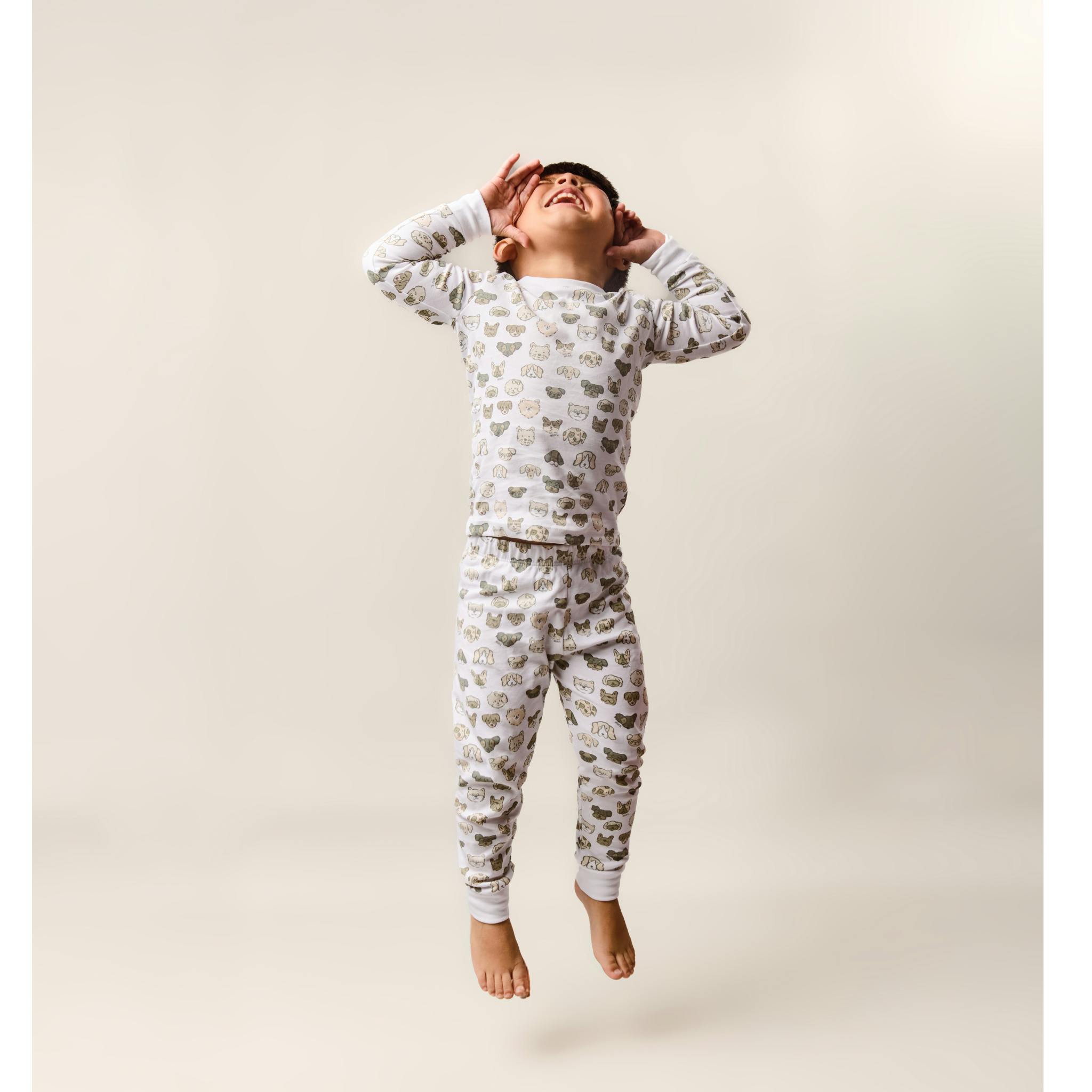 Mini Woof Squad Grey Two piece Kids Pajama