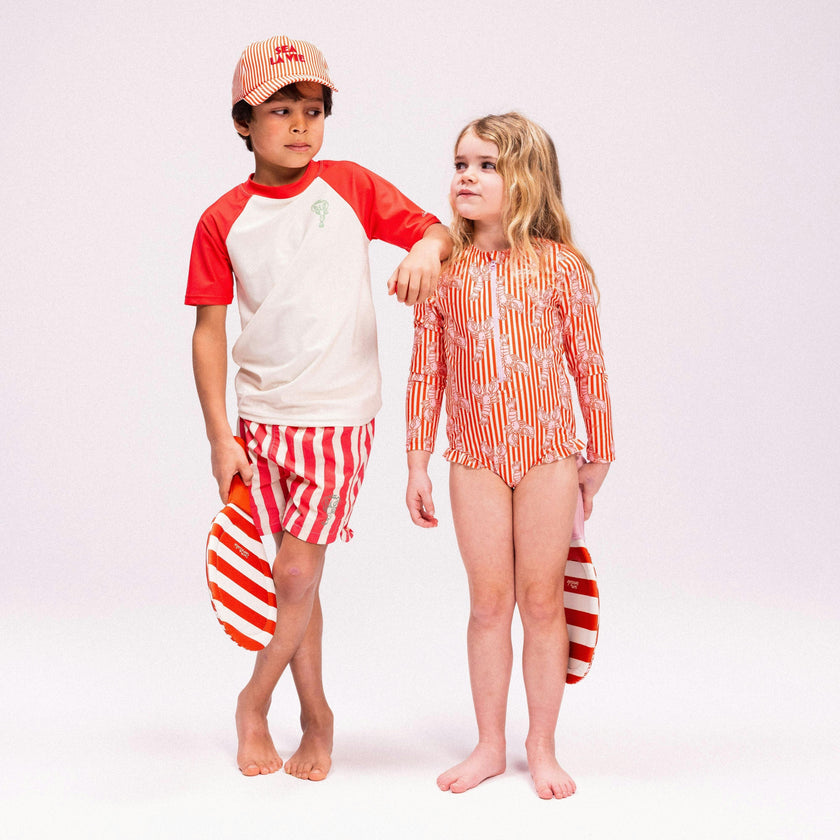 Swim Shirt Short Sleeves - Red - Catch Of The Day