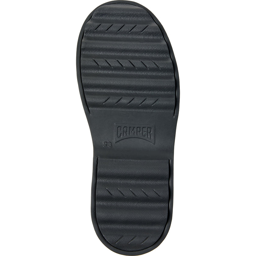 Kids Norte Leather Lace-Up Shoes, Black