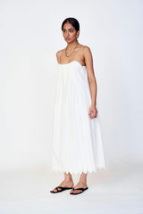 Zuma Dress in White Vine Eyelet
