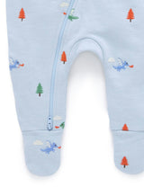Embroidered Fleece Growsuit Dragon Broderie