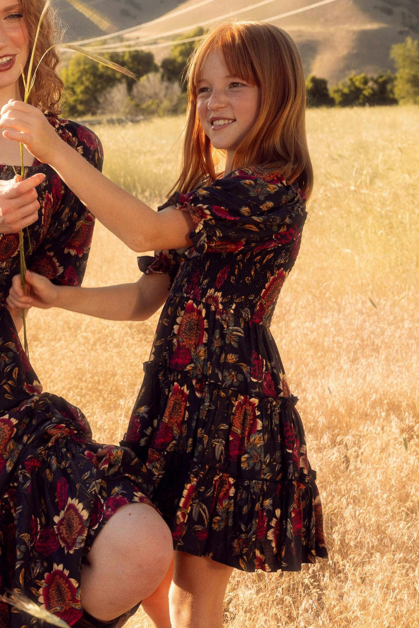 Mini Madeline Dress in Moody Sunflower