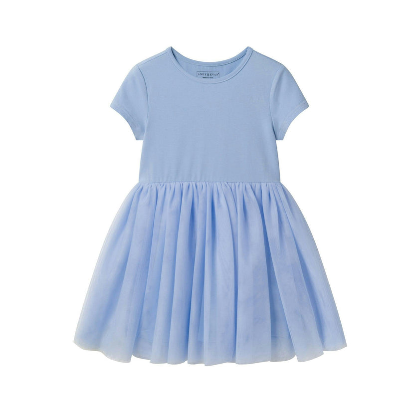 Girls Sweatshirt & Tulle Dress Set | Floral Stripe