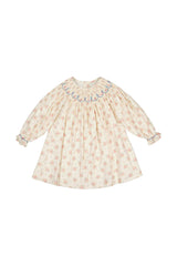 AGATHE FLORAL BISHOP SMOCKED DRESS