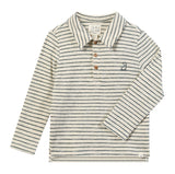 SPENCER Cream/Green stripe Polo