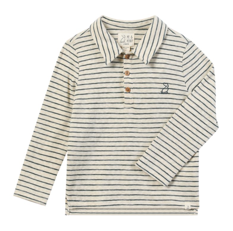 SPENCER Cream/Green stripe Polo