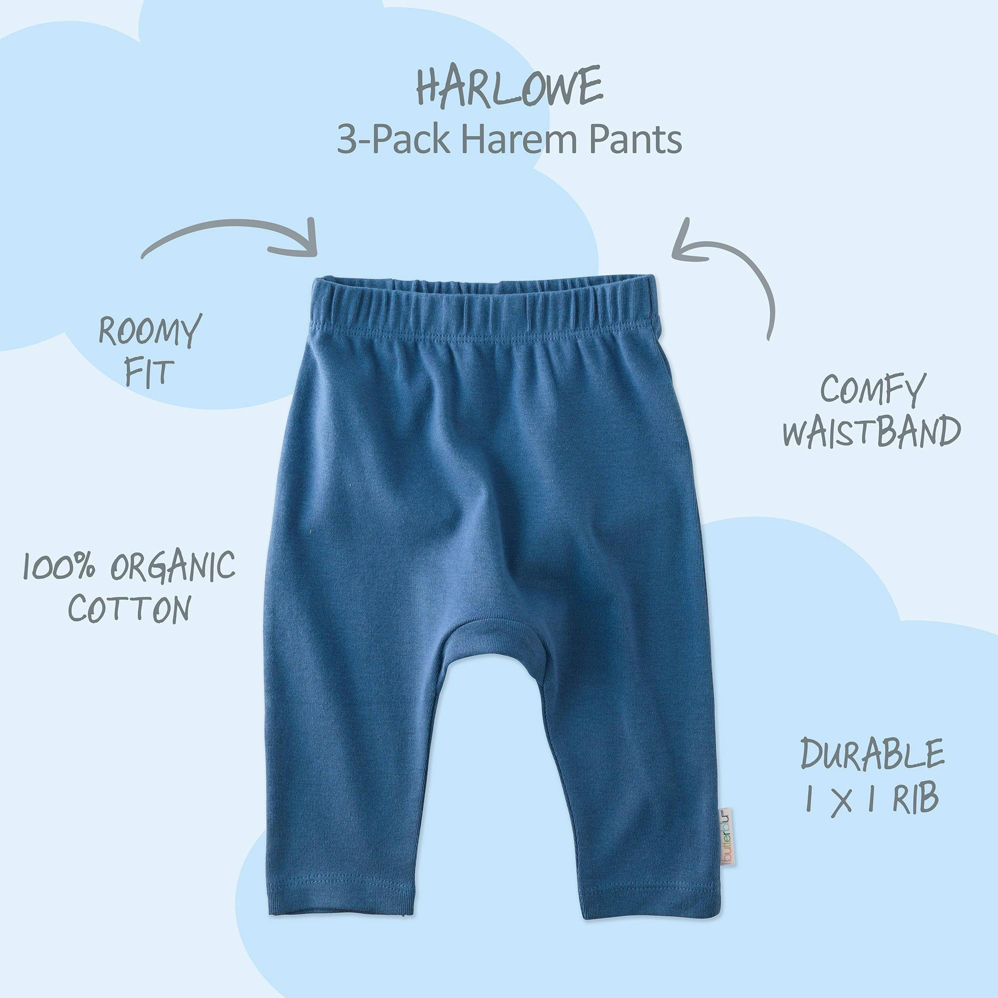 HARLOWE 3-Pack Harem Baby Pants