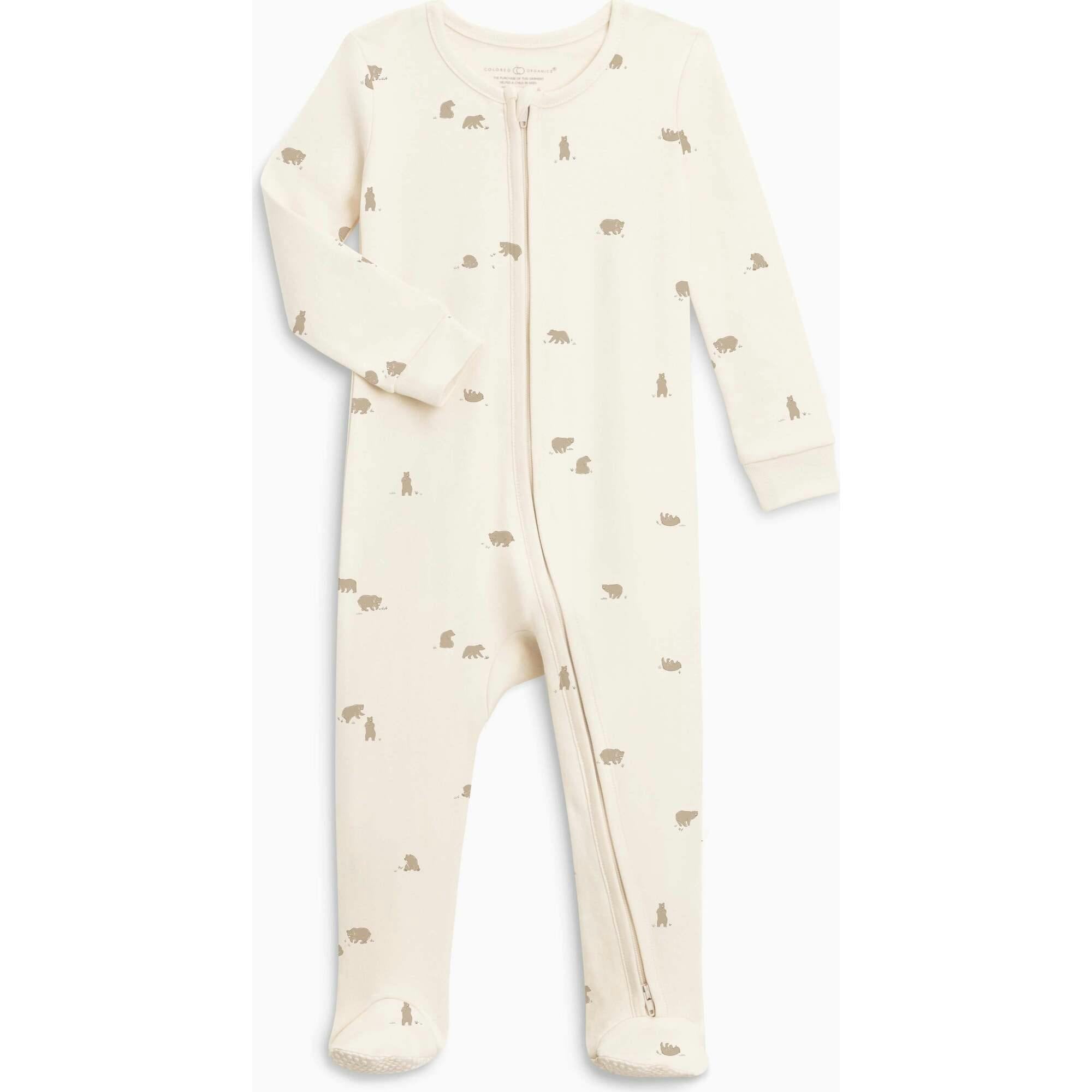 Peyton Zipper Sleeper | Bear / Truffle + Thyme