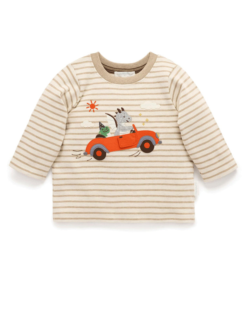 Flying Car Thick Tee Mushroom Stripe