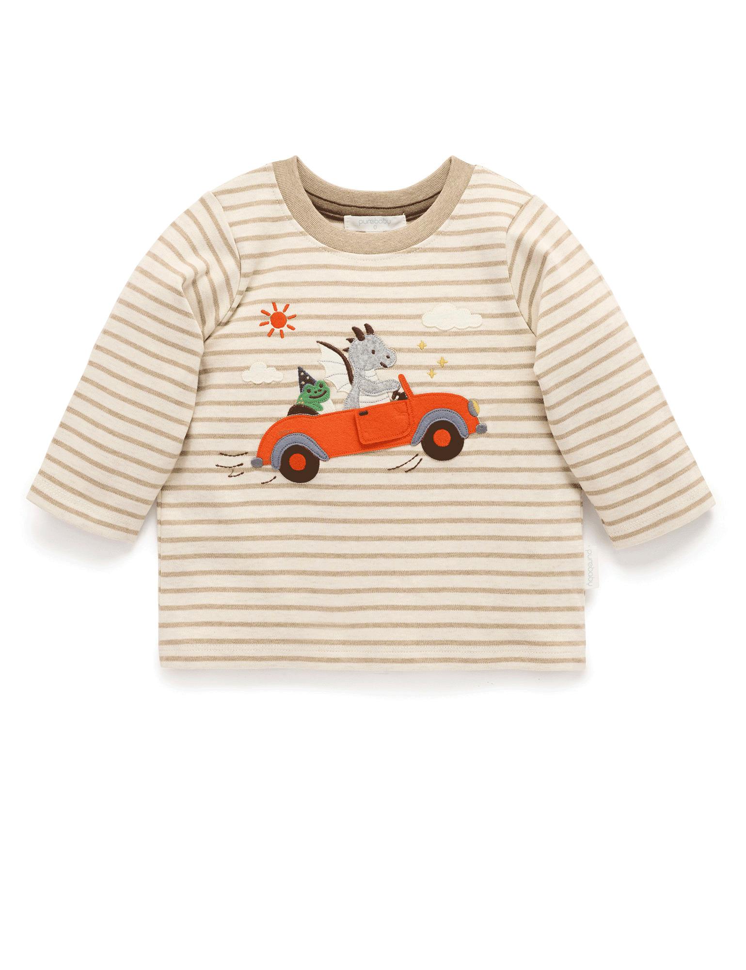 Flying Car Thick Tee Mushroom Stripe