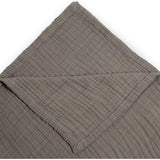 Cotton Muslin Quilted Throw - Mocha