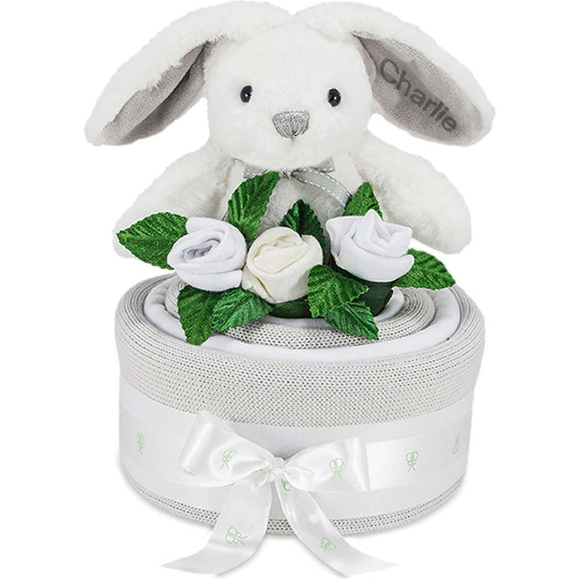 Personalized Little Grey Bunny's Blanket Cake