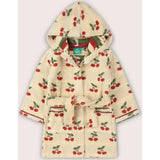 Little Cherries Towelling Robe, Cream