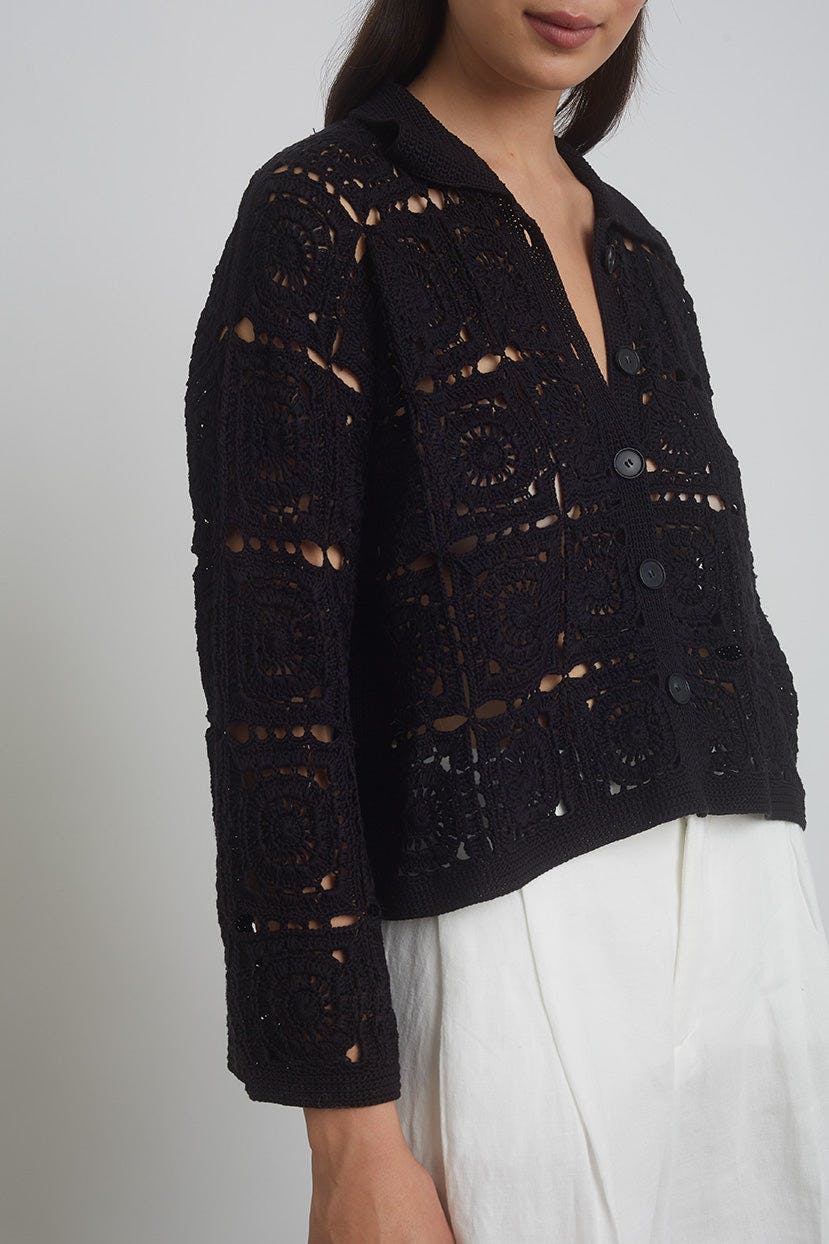 TASHA CROP JACKET | BLACK