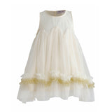 Cream Rosabella Ruffle Tulle Dress