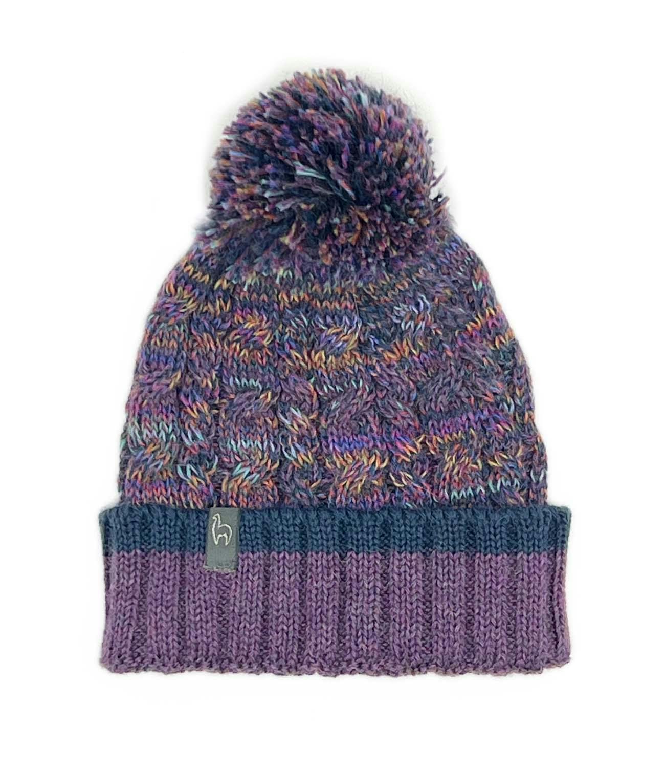 Kids Braided Pom Pom Beanie
