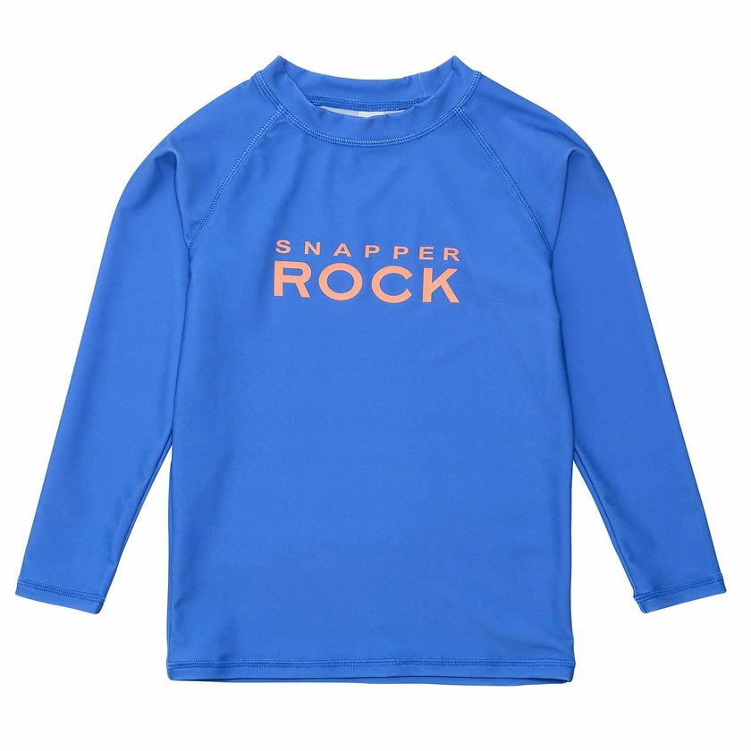 Azure Blue Long Raglan Sleeve UPF50+ Rashguard
