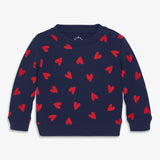 Baby sweatshirt in confetti hearts