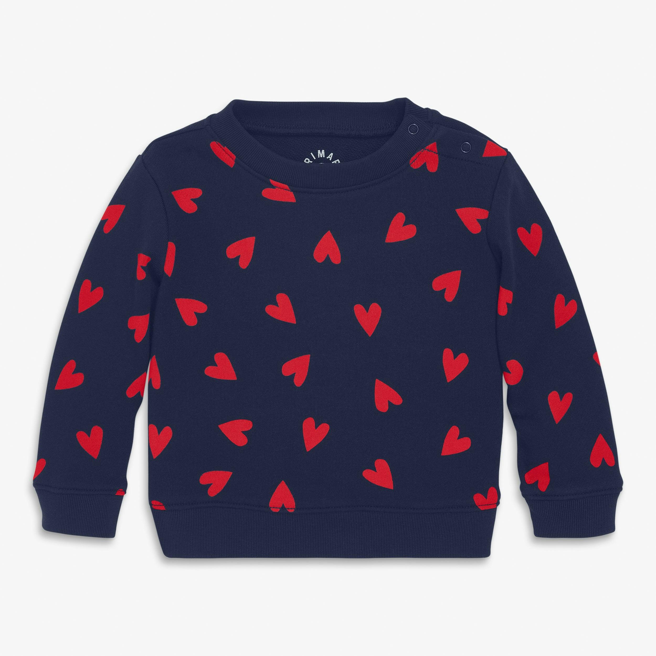 Baby sweatshirt in confetti hearts