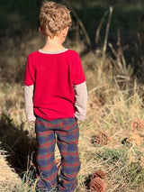 SOCIETY Festive Blue  Plaid Woven pants