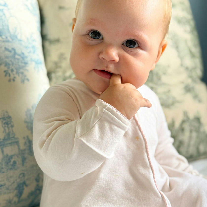 Organic Pima Baby Gown Rose